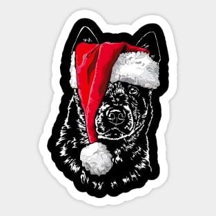 Cattle Dog Santa Christmas dog Blue Heeler gift Sticker